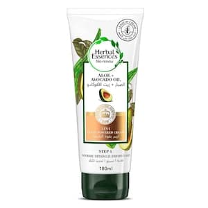 Herbal Essences Sulfate-Free Aloe + Avocado Oil 3-in-1 Plant Powered Leave-in Cream to Nourish Detangle and Define Curls 180ml