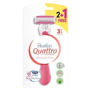 Schick Quattro Disposable Razor Pink 3 Razors