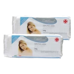 Cotton Sound 100% Pure Cotton Wool White 100g Pack of 2