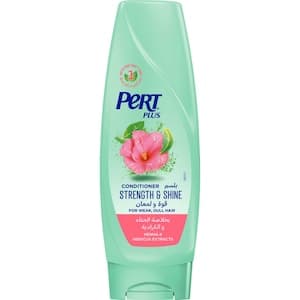 Pert Plus Strength & Shine Conditioner for Weak and Dull Hair with Henna and Hibiscus Extract, 360ml