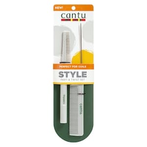 Cantu Style Part And Twist 2 Comb Set 07948-36 White
