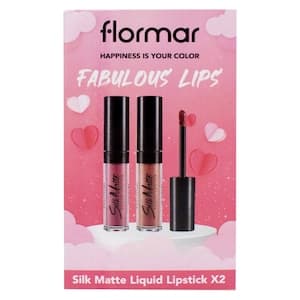 Flormar Fabulous Lips Silk Matte Liquid Lipstick Multicolour 4.5g Pack of 2