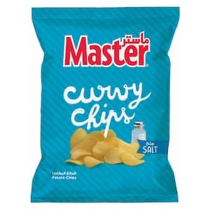 Master Curvy Salt Potato Chips, 40g