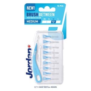 Jordan Brush Between Interdental Brush With Refill Heads Blue M 0.6mm 10 PCS