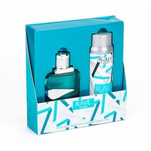 Sapil Rave Eau De Toilette 100ml With Deodorant 150ml Gift Set Clear