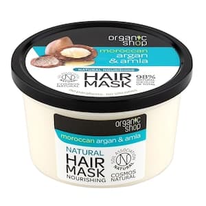Organic Shop Moroccan Argan And Amla Natural Nourishing Hair Mask White 250ml