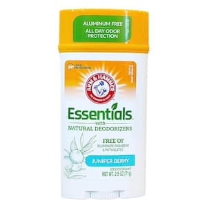 Arm & Hammer Essentials with Natural Deodorizers Deodorant Stick, Juniper Berry, 71g