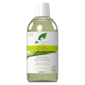 Dr.Organic Organic Tea Tree Oil Purifying Mouthwash Zesty Mint Fresh 500ml