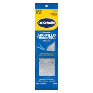 Dr.Scholl's Double Comfort Air-Pillo with Memory Foam Insoles for Men and Women Size 7 to 13 and 5 to 10