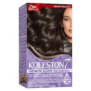 Wella Koleston 7 Infinite Glow Ash Collection Permanent Hair Colour 4/1 Enigmatic Medium Ash Brown 125ml