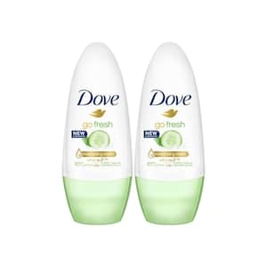 Dove Go Fresh Antiperspirant Deodorant Roll-On Cucumber & Green Tea 50ml Pack of 2