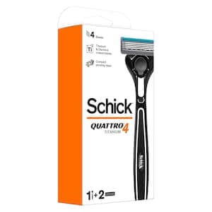 Schick Quattro Titanium Razor and Cartridges Kit Pack of 2