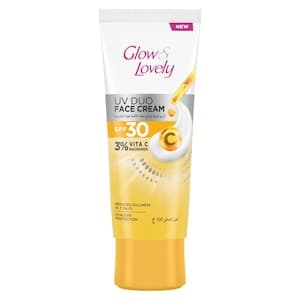 Glow & Lovely UV Duo Face Cream SPF 30 with 3% Vitamin C and Niacinamide 100g