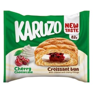 Karuzo Cherry Cheesecake Filling Croissant Bun, 82g