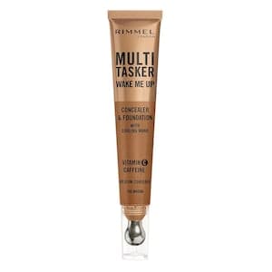 Rimmel London Multi-Tasker Wake Me Up Concealer And Foundation With Cooling Wand, 100 Mocha