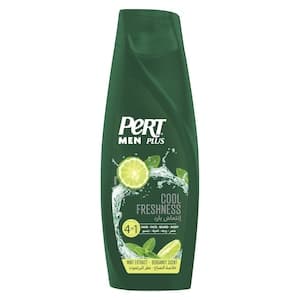 Pert Plus Cool Freshness 4-in-1 Wash with Mint Extract and Bergamot Scent for Men, 360ml