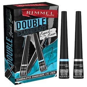 Rimmel London Scandaleyes Exaggerate Liquid Eye Liner Black 2.5ml Pack of 2