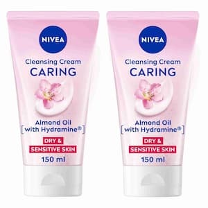 NIVEA Gentle Cleansing Face Wash for Dry Skin with Almond Oil, 150ml Pack of 2