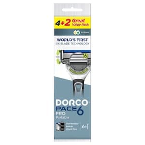 Dorco Pace 6 Razor Handle with 6 Cartridges