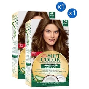 Wella Soft Colour Natural Hair Colour, 60 Dark Blonde, Pack of 2