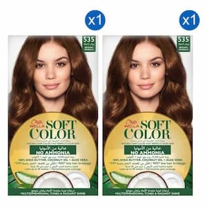 Wella Soft Colour Natural Hair Colour, 535 Brown Arabica, Pack of 2