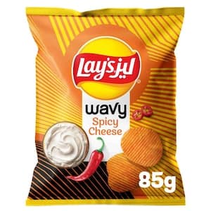 Lay’s Wavy Potato Chips Spicy Cheese 85g
