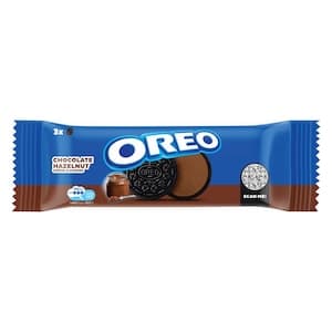 Oreo Chocolate Hazelnut Creme Flavoured Sandwich Biscuits, 35.5g