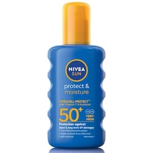 NIVEA SUN Protect & Moisture Sun Spray SPF50 Suncream UV Protection, 200ml