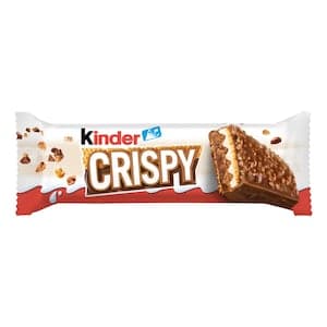Kinder Crispy Wafer Bar, Chocolate & Biscuit Crumb Coating, 1 Bar, 34g