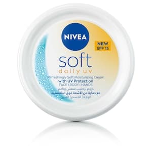 NIVEA Soft Daily UV with SPF15, Moisturizing Cream for Body, Hand & Face, 100ml