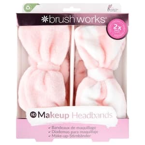 Brushworks Makeup Headbands, Pack of 2