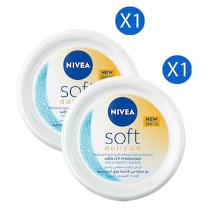 Nivea Soft Daily UV Moisturizing Cream SPF 15, 100ml+200ml