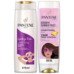 Pantene Pro-V Goodbye Summer Frizz Shampoo, 375ml & Conditioner, 360ml