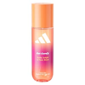 Adidas Vibes Get Comfy Fragrance Hair and Body Mist, Vanilla Delight and Peony Bloom, 236ml