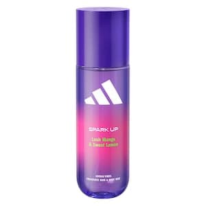 Adidas Vibes Spark Up Fragrance Hair and Body Mist, Lush Mango and Sweet Lemon, 236ml