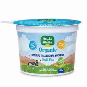 Meliha Organic Full Fat Natural Traditional Yoghurt, 100g