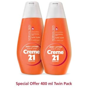 Creme 21 Body Lotion for Normal Skin, 400ml, Pack of 2