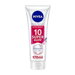 NIVEA SUPER 10 Glow Body Serum, Glowing Skin in 7 Days, With Niacinamide and Vitamins C & A, 170ml
