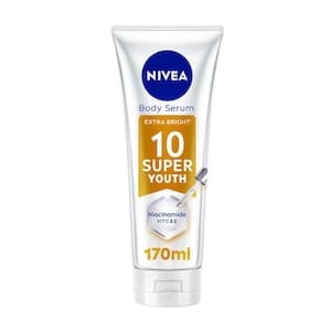 NIVEA SUPER 10 Youth Body Serum, Tight & plump skin in 7 Days, With Niacinamide and Vitamins C & E, 170ml