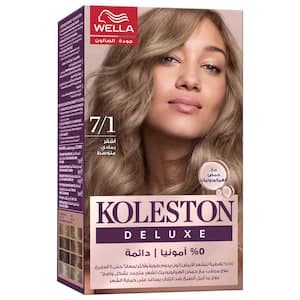 Wella Koleston Deluxe Oil Enriched Permanent Hair Color, Medium Ash Blonde 7/1