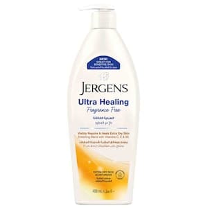 Jergens Ultra Healing Fragrance Free Extra Dry Skin Moisturizer With Vitamins C, E and B5, 400ml