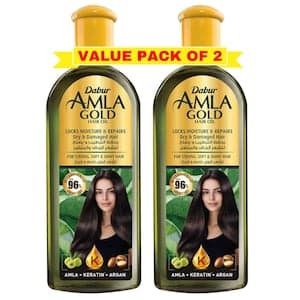 Dabur Amla Gold Hair Oil Value Pack, 300ml, Pack of 2