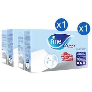 Fine Medical Care Pads, 60x90 cm, 20 Pads, Pack of 2