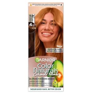 Garnier Color Naturals Hair Color 7.31 Toffee Blonde Permanent Hair Dye With Nourishing Oils