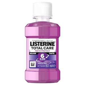 Listerine Total Care Teeth Protect Milder Taste Mouthwash Smooth Mint, 80ml