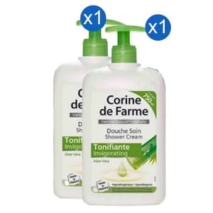 Corine De Farme Shower Cream Aloe Vera 750ml, Pack of 2