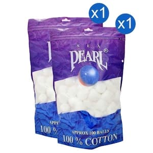 Sea Pearl Cotton Balls 100 pcs, Pack of 2