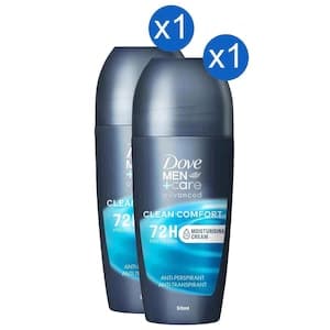 Dove Men Plus Care Clean Comfort Moisturizer Cream, 50ml, Pack of 2