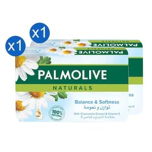 Palmolive Naturals Balance and Softness Soap Chamomile and Vitamin E 170g, Pack of 2