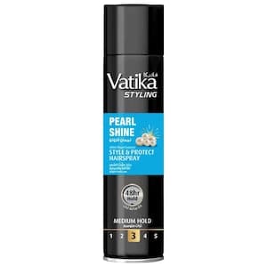Vatika Styling Pearl Shine Style and Protect Hairspray, 250ml
